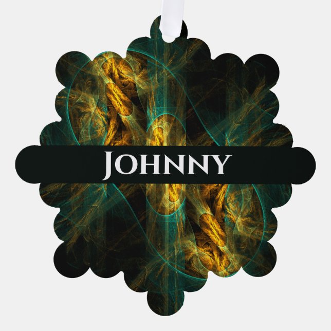 The Eye of the Jungle Abstract Art Tree Decoration Card (Front)