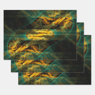 The Eye of the Jungle Abstract Art Wrapping Paper Sheet