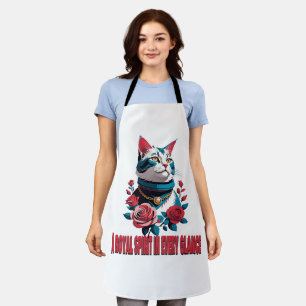 The Eyes of a Noble Feline Apron