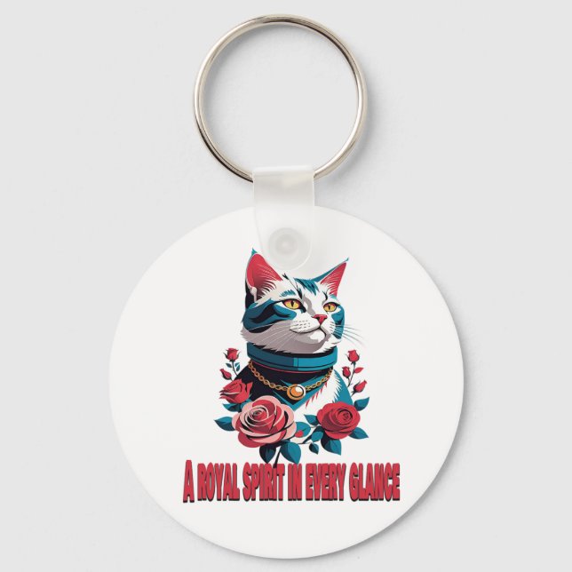 The Eyes of a Noble Feline Key Ring (Front)