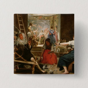 The Fable of Arachne, or The Spinners, c.1657 (oil 15 Cm Square Badge