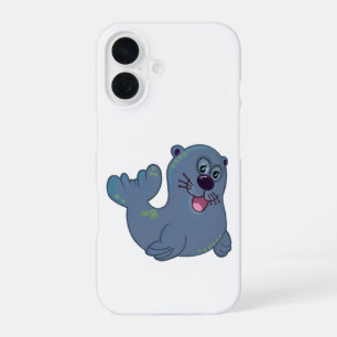 The Fabric Seal At Zazzle Mascot Logo Character iPhone 16 Case