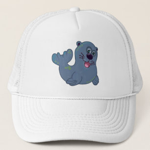 The Fabric Seal At Zazzle Mascot Logo Character Trucker Hat