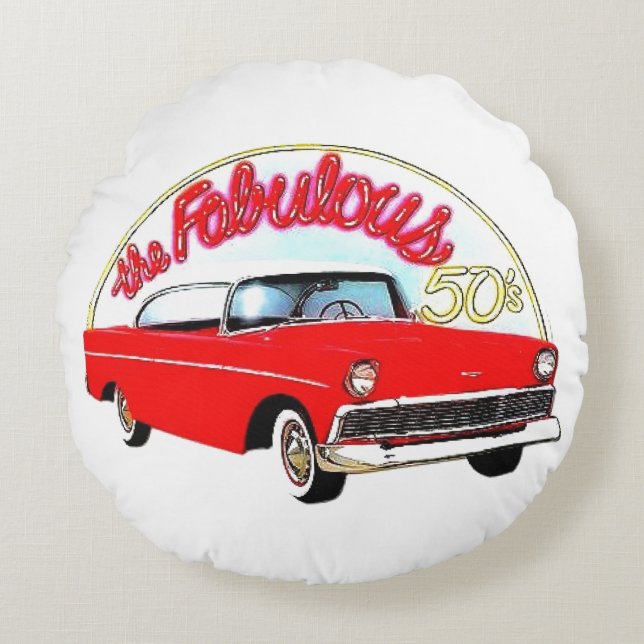 The Fabulous 50's Round Cushion (Front)