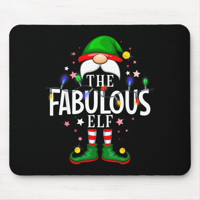 The Fabulous Elf Christmas Family Pajama Party  Mouse Pad (Front)