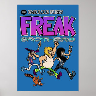 The Fabulous Furry Freak Brothers  Sticker Mask Poster