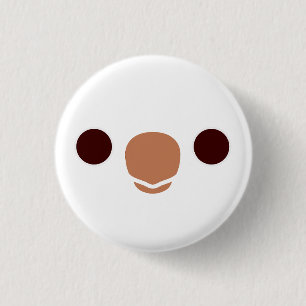 The face of a Albino Monk Parakeet 3 Cm Round Badge