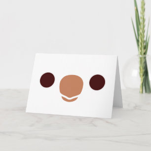 The face of a Albino Monk Parakeet Card