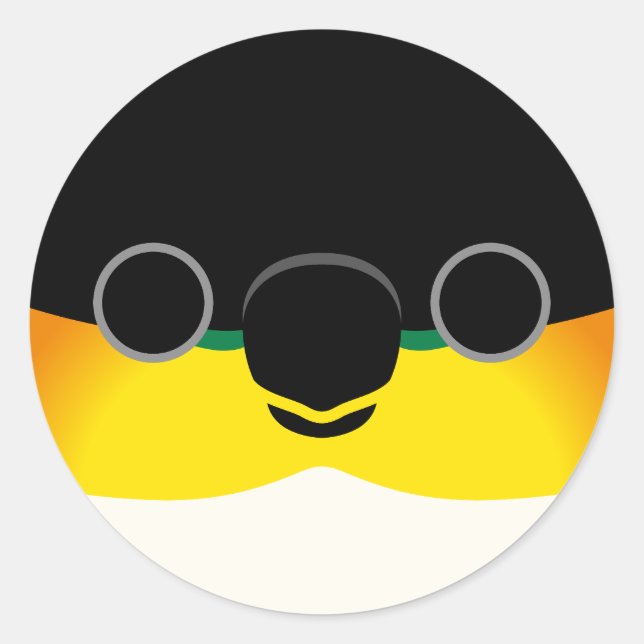 The face of a Black-headed Caique Classic Round Sticker (Front)