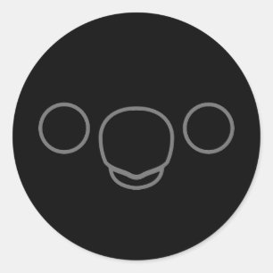 The face of a Black Lory Classic Round Sticker