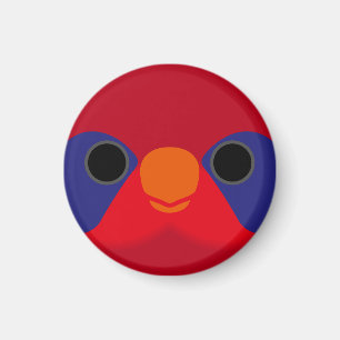 The face of a Black-winged lory Magnet