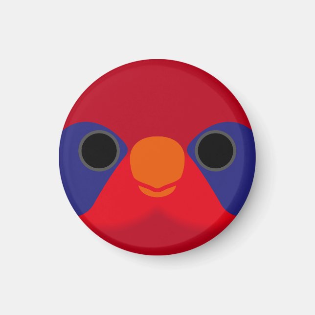 The face of a Black-winged lory Magnet (Front)