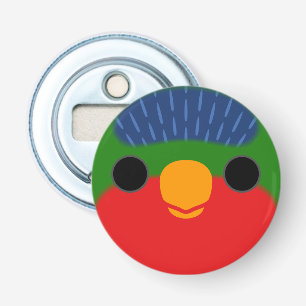 The face of a Blue-crowned lorikeet Bottle Opener