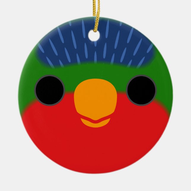 The face of a Blue-crowned lorikeet Ceramic Ornament (Front)