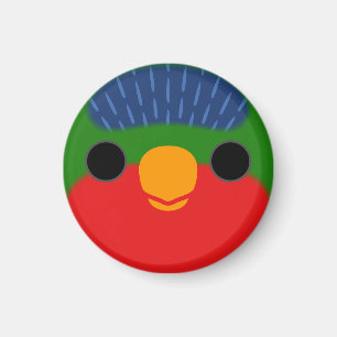 The face of a Blue-crowned lorikeet Magnet