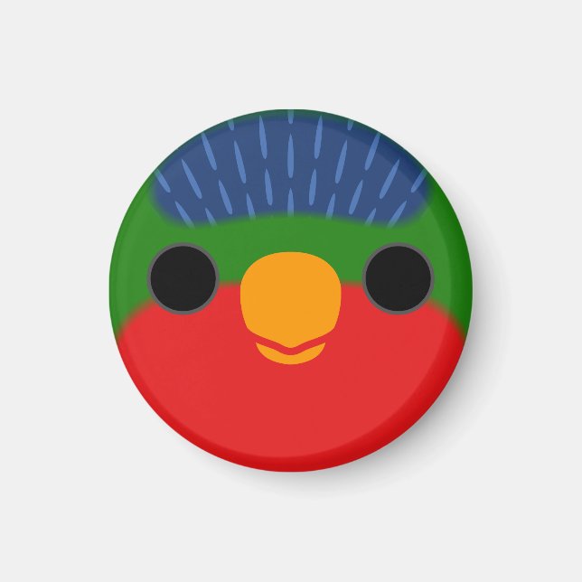 The face of a Blue-crowned lorikeet Magnet (Front)