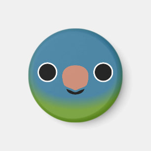 The face of a Blue-crowned parakeet Magnet