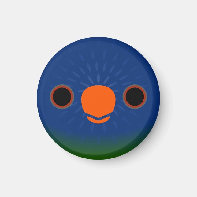 The face of a Blue-fronted lorikeet Magnet (Front)