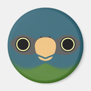 The face of a Blue-headed macaw Magnet