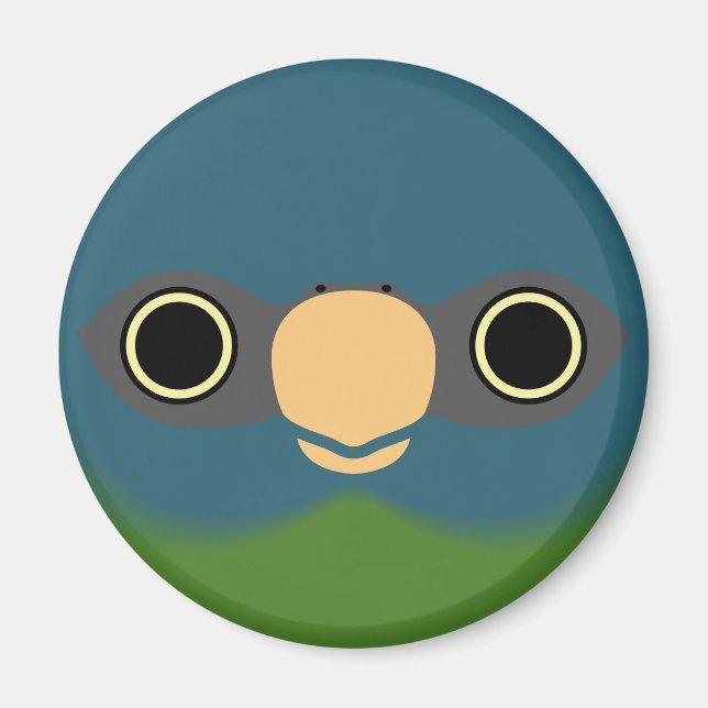 The face of a Blue-headed macaw Magnet (Front)