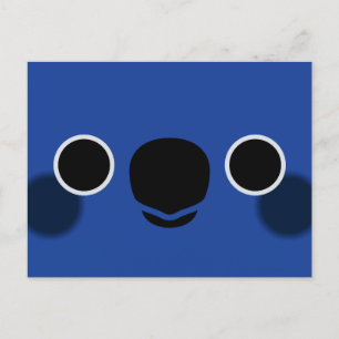 The face of a Blue-headed parrot Holiday Postcard