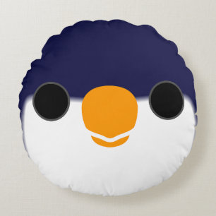 The face of a Blue lorikeet Round Cushion