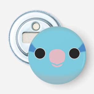 The face of a blue male Pacific parrotlet Bottle Opener