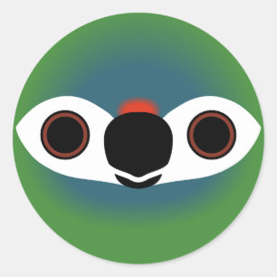 The face of a Blue-winged macaw Classic Round Sticker
