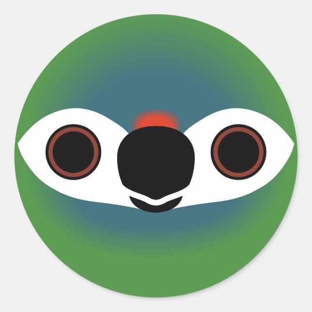 The face of a Blue-winged macaw Classic Round Sticker (Front)
