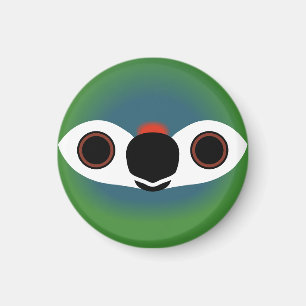 The face of a Blue-winged macaw Magnet