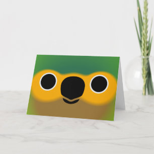 The face of a Brown-throated parakeet Card
