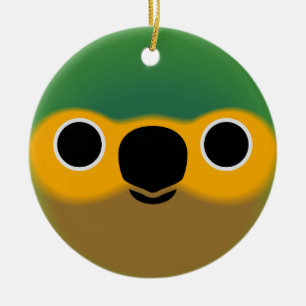 The face of a Brown-throated parakeet Ceramic Ornament