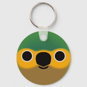 The face of a Brown-throated parakeet Key Ring