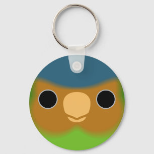 The face of a Buff-faced pygmy parrot Key Ring