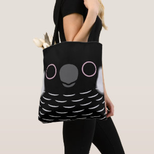 The face of a Carnaby's black cockatoo Tote Bag