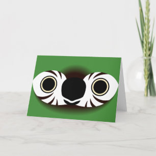 The face of a Chestnut-fronted macaw Card