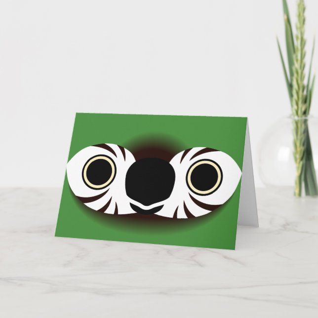 The face of a Chestnut-fronted macaw Card (Front)