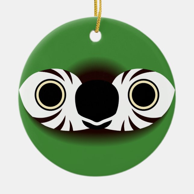 The face of a Chestnut-fronted macaw Ceramic Ornament (Front)