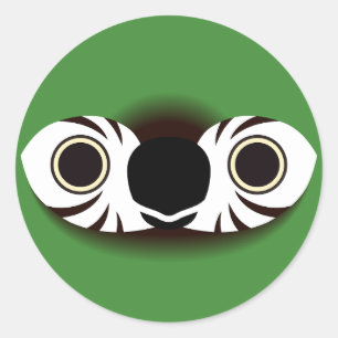 The face of a Chestnut-fronted Macaw Classic Round Sticker