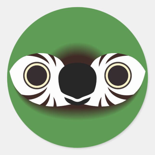 The face of a Chestnut-fronted Macaw Classic Round Sticker (Front)