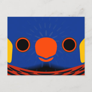 The face of a Coconut lorikeet Holiday Postcard