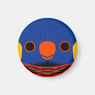 The face of a Coconut lorikeet Magnet