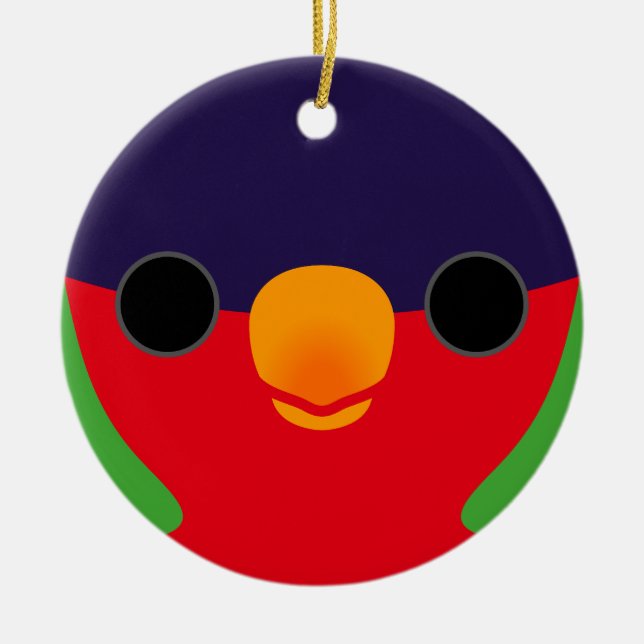 The face of a Collared lory Ceramic Ornament (Front)