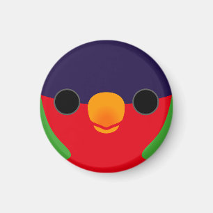 The face of a Collared lory Magnet