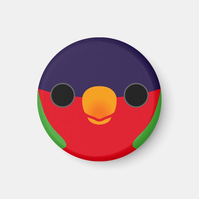The face of a Collared lory Magnet (Front)