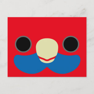 The face of a Crimson rosella Holiday Postcard