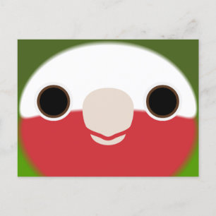 The face of a Cuban amazon Holiday Postcard