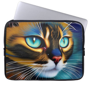 The Face of a cute Lynx point Siamese Laptop Sleeve