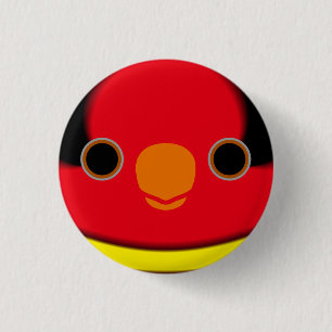 The face of a Duchess lorikeet 3 Cm Round Badge