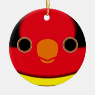 The face of a Duchess lorikeet Ceramic Ornament
